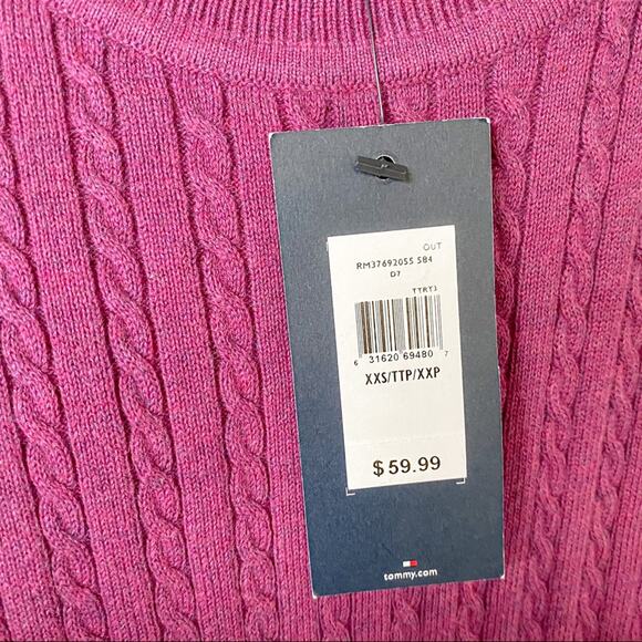 Tommy Hilfiger Cable Rib Scoop Neck Sweater Size XXS - Picture 7 of 10